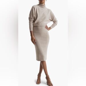 NWOT Reiss Fallon long sleeve turtleneck sweater dress